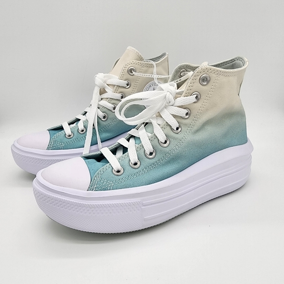 Converse Women's High-Top Sneakers - Mint and Cream - Picture 11 of 16
